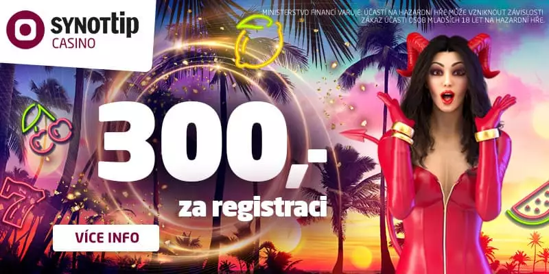 Jak získat 300 Synottip free spinů zdarma za registraci