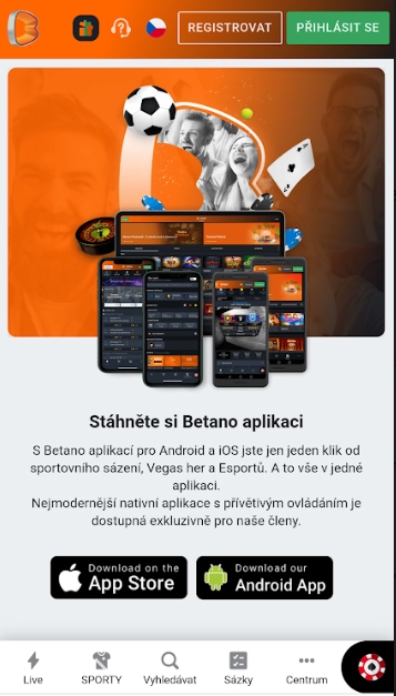 Betano aplikace - návod instalace do systému Android