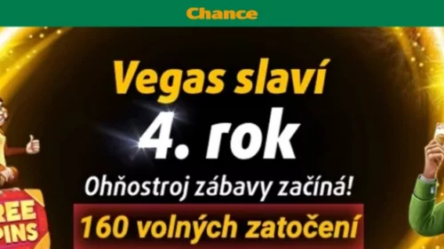 Chance Vegas 160 free spins zdarma