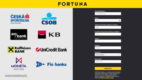 Fortuna registrace: návod na registraci a přihlášení online