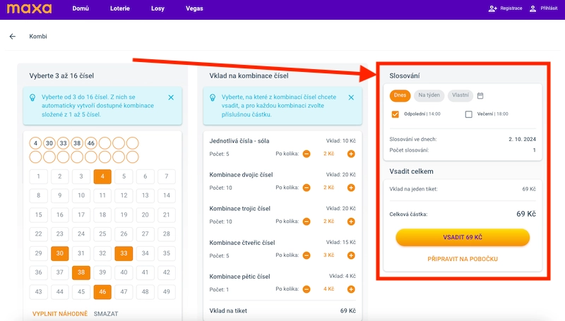 Jak hrát loterii Maxa