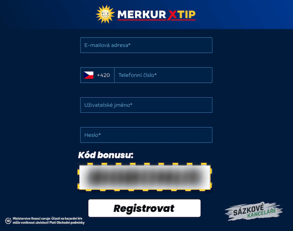 Merkurxtip casino bonusový kód