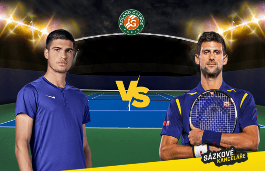Semifinále Roland Garros: Carlos Alcaraz - Novak Djokovic