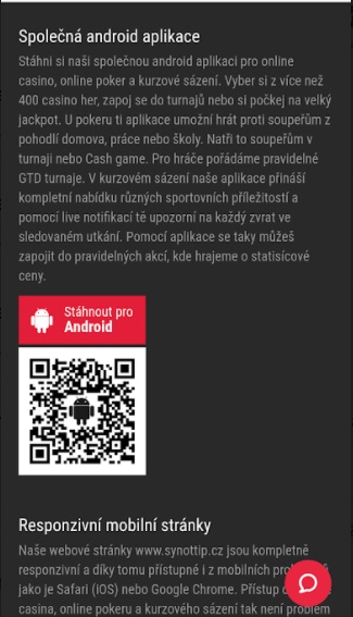 Synottip poker mobilní aplikace