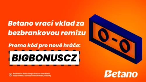 Betano vrací vklad při bezgólové remíze