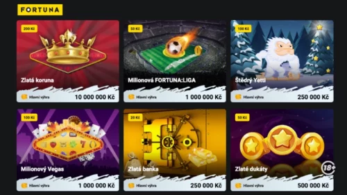 Fortuna losy online – setřete losy s bonusem 300Kč