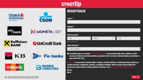 Synottip registrace