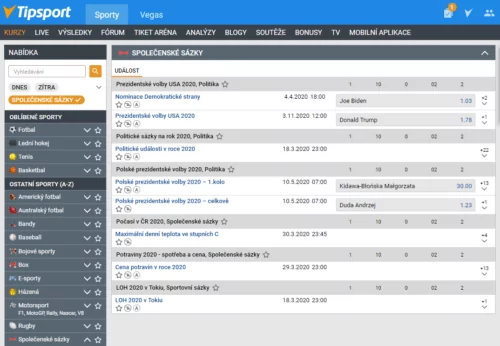 Kurzové sázení Tipsport