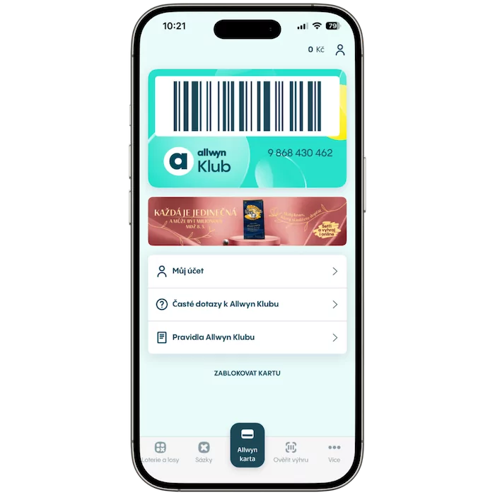 Allwyn klub virtuální karta