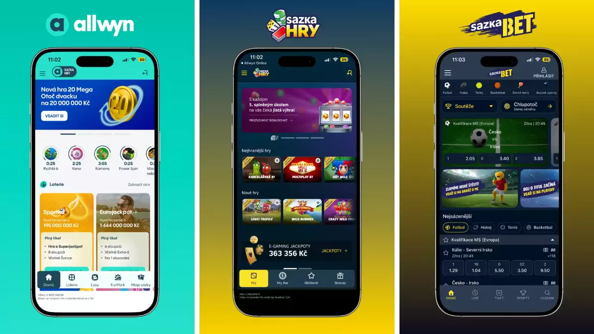 Allwyn mobilní aplikace