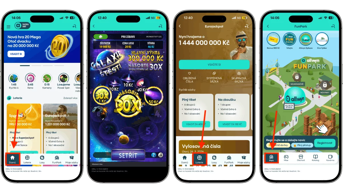 Aplikace Allwyn Online