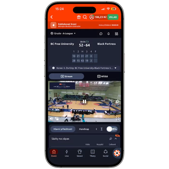 Basketbal live Betano TV