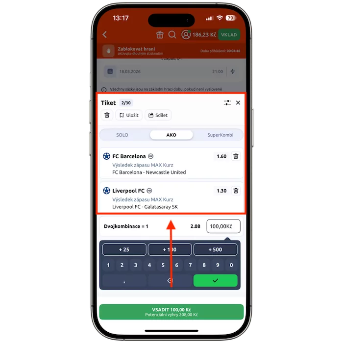 Betano MAX Kurz tiket