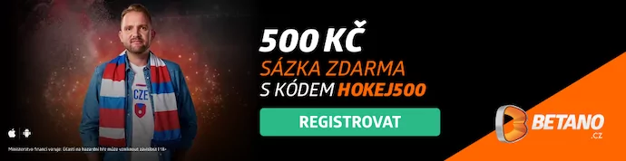 Betano MS v hokeji 500 Kč sázka zdarma