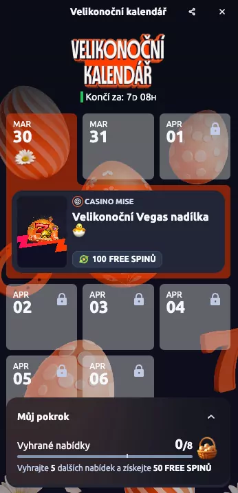 Betano Velikonoční kalendář mise