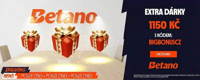 Dnešní Betano bonusový kód