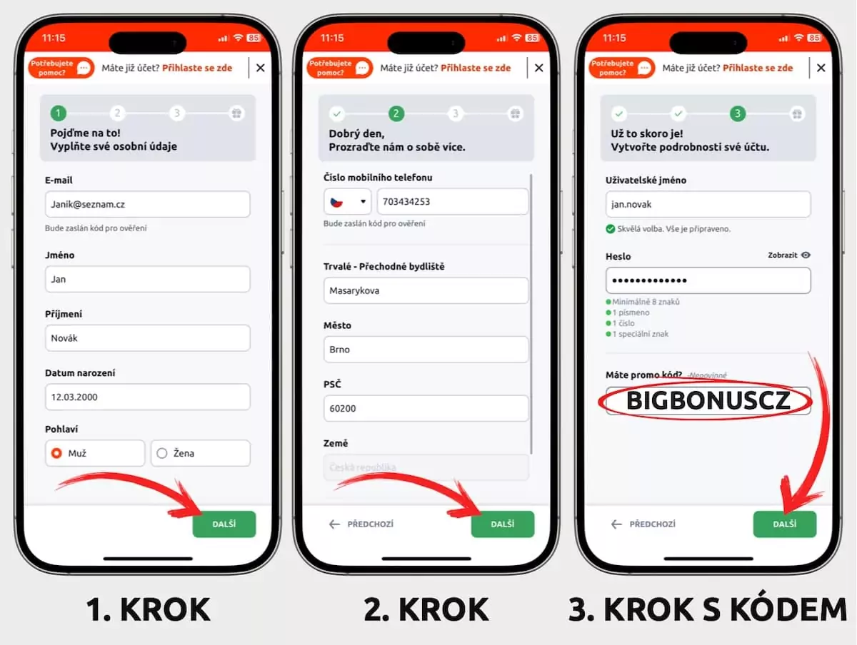 Kam zadat Betano promo kód