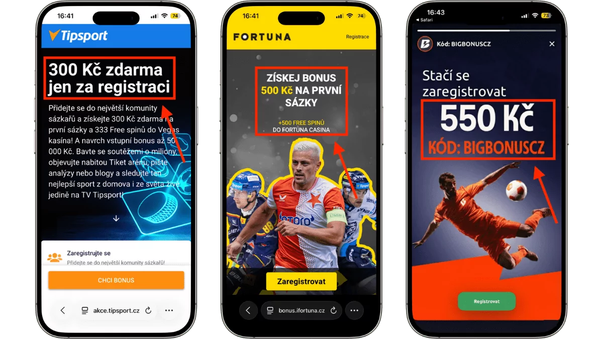 Bonusy bez vkladu srovnání