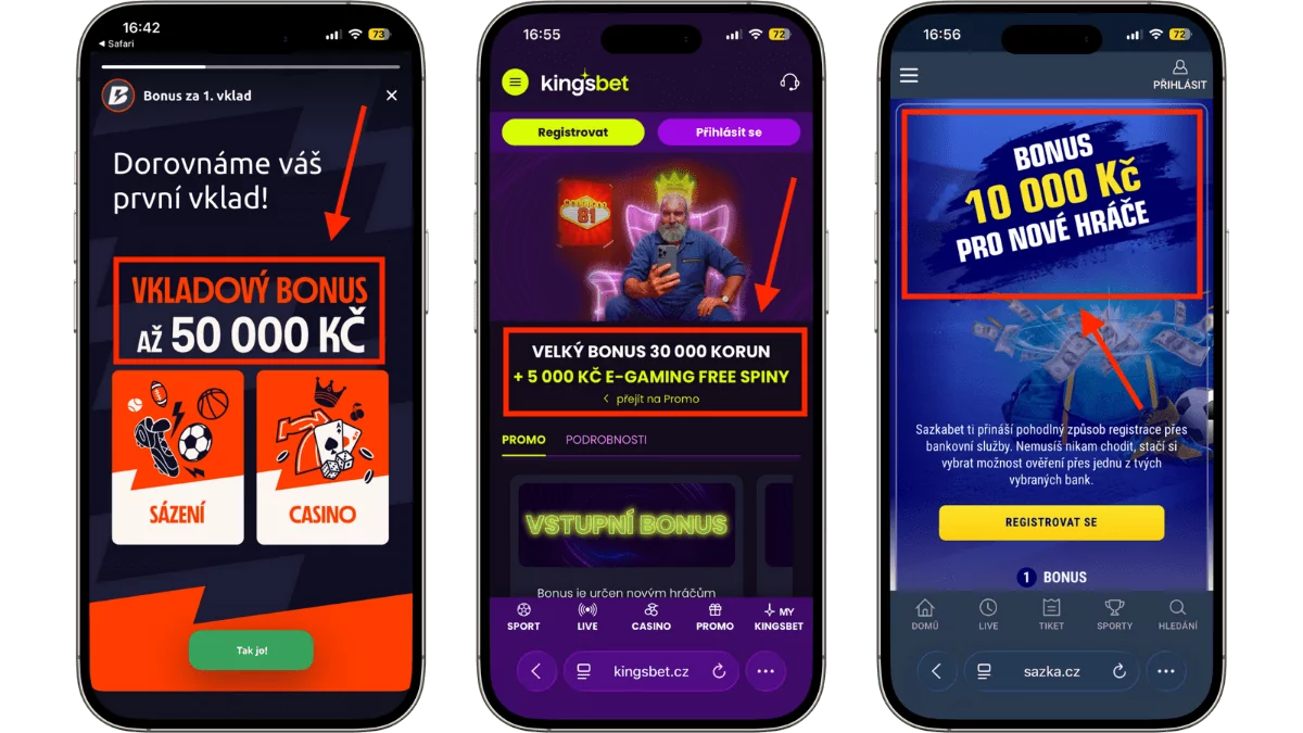 Bonusy ke vkladu srovnání