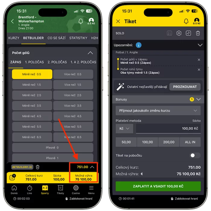 Fortuna Betbuilder tiket