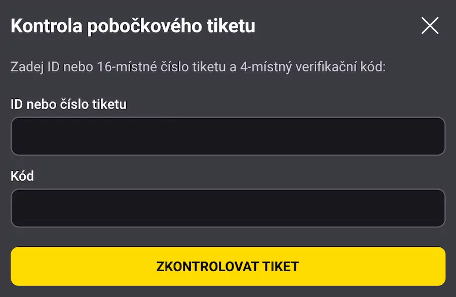 Fortuna kontrola tiketu bez přihlášení