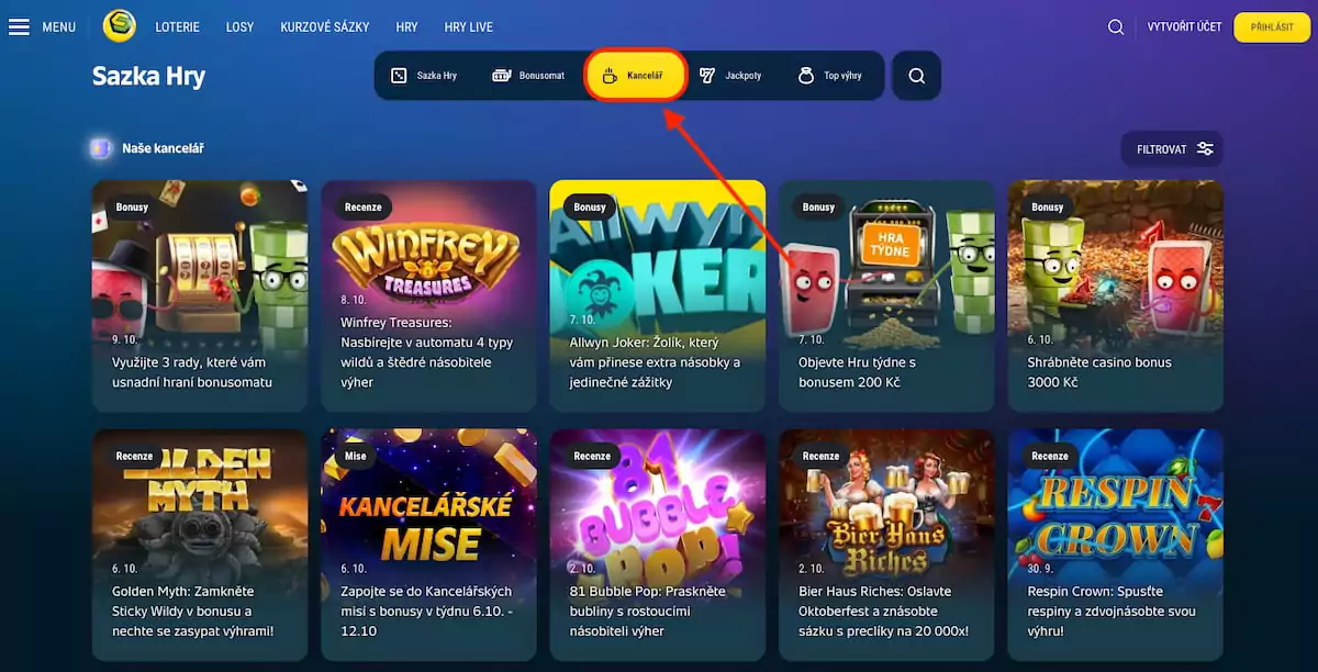 Free spiny pro stálé hráče Sazka Hry