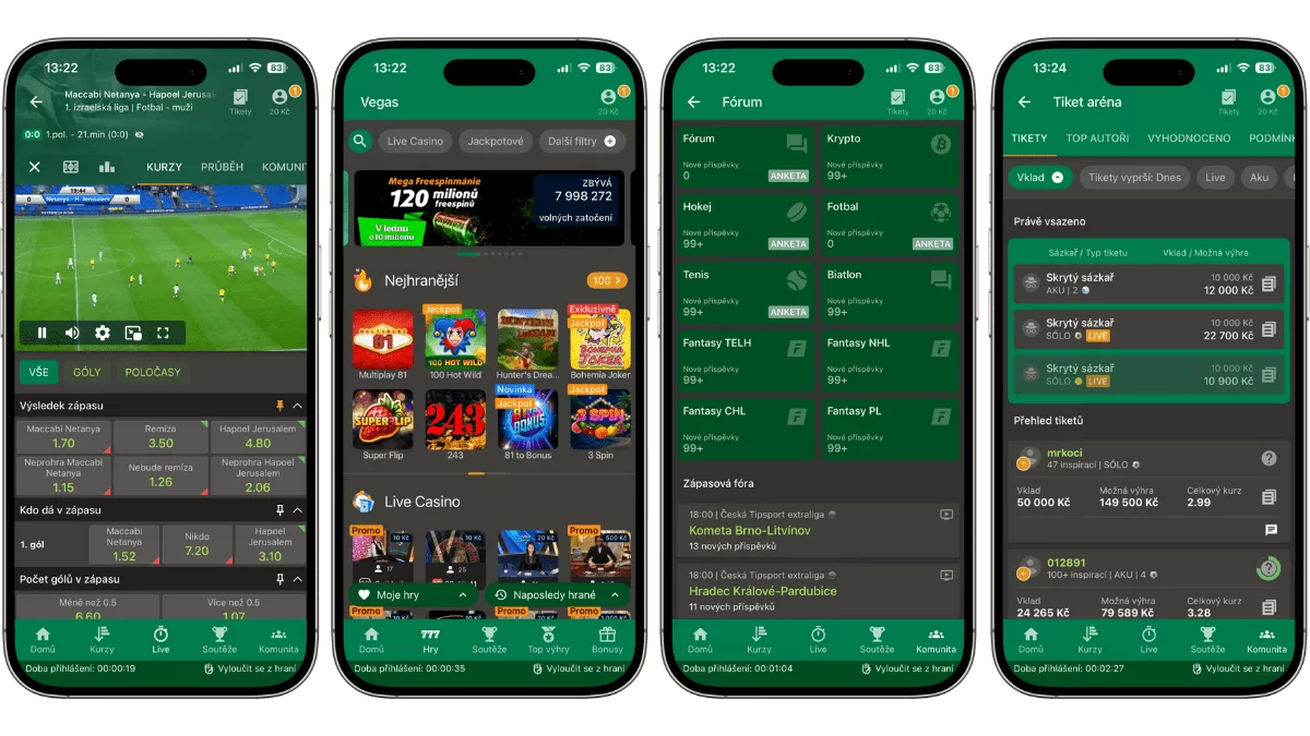 Funkce a vychytávky Chance mobilní aplikace