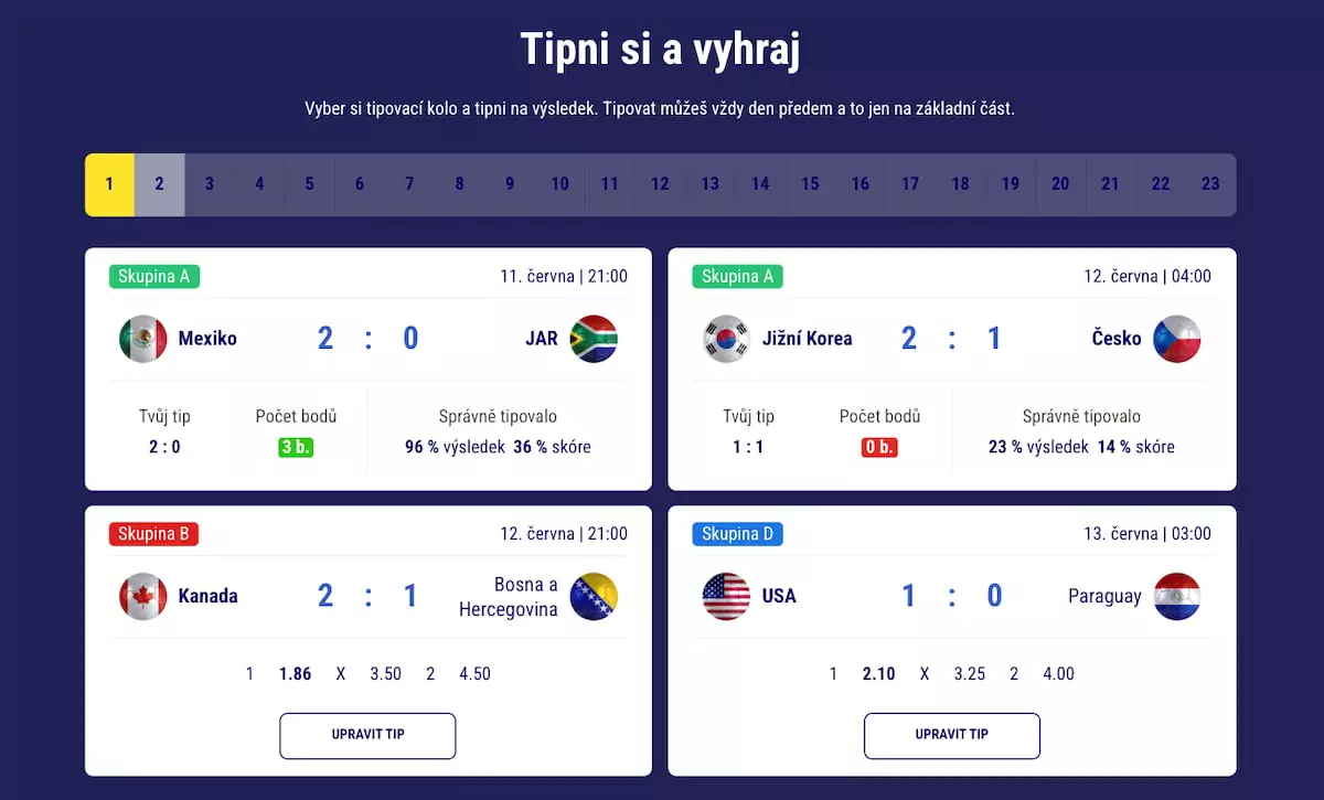 Jak hrát Sazkabet fotbalovou Tipovačku