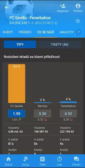 Jak zkontrolovat výsledky v Tipsport aplikaci krok 6