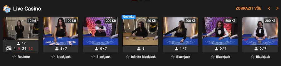 Jaké hry si můžete v live casinu Tipsport zahrát