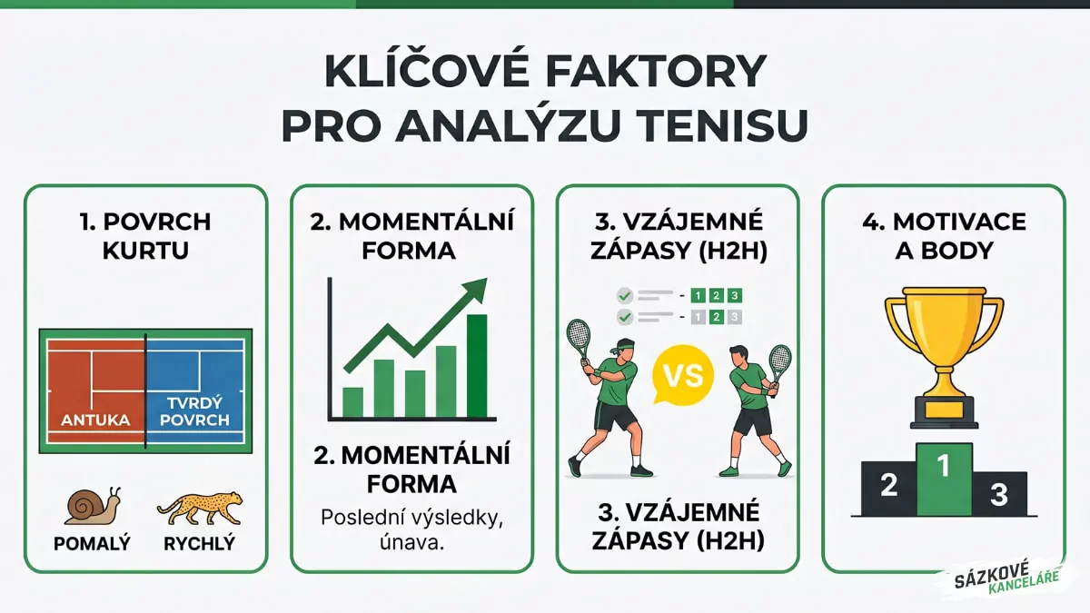 Kličové faktory pro analýzu tenisu