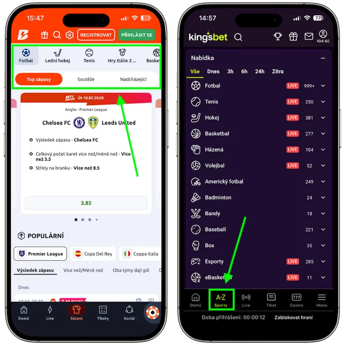 Kurzová nabídka Betano vs Kingsbet