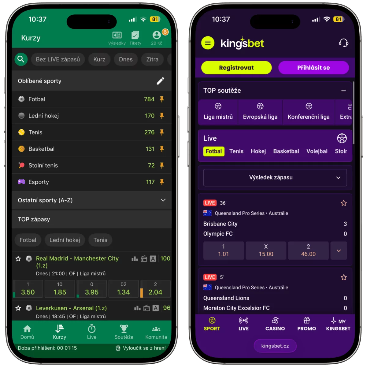 Kurzová nabídka Chance vs Kingsbet