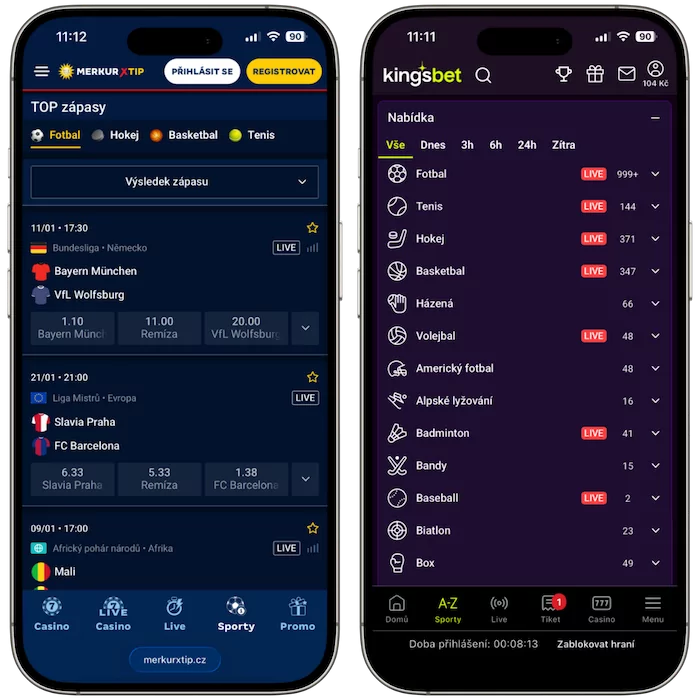 Kurzová nabídka Merkurxtip vs Kingsbet