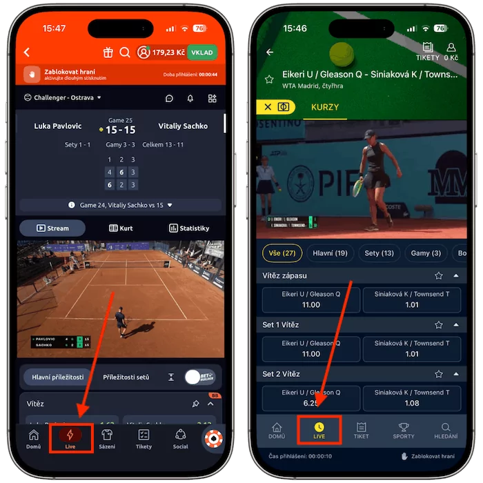 Live streamy Betano vs Sazkabet