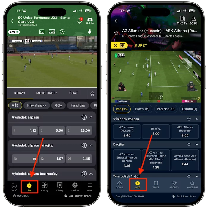 Live streamy Fortuna vs Sazkabet