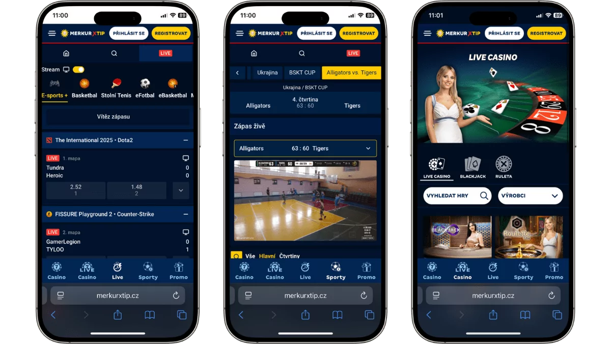 MerkurXtip mobilní web