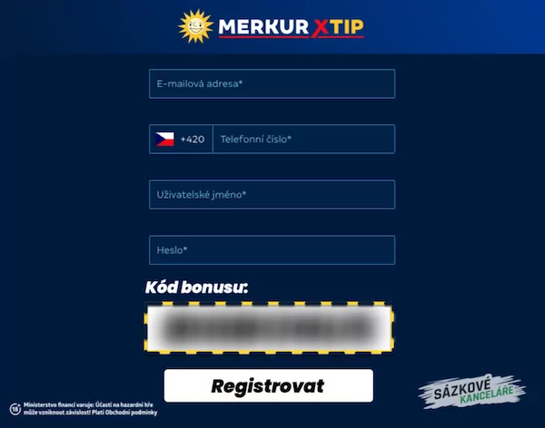 Merkurxtip bonusový kód