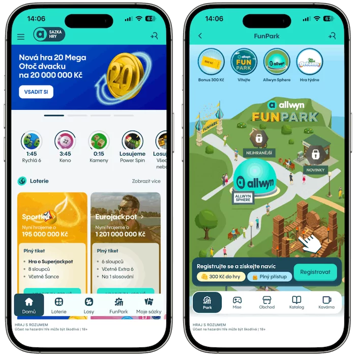 Mobilní aplikace Allwyn