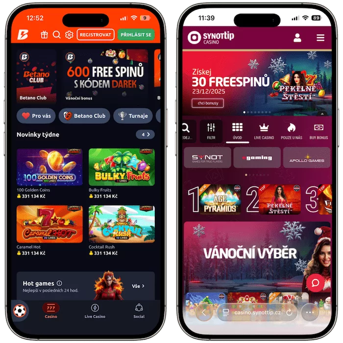 Online casino Betano vs Synottip