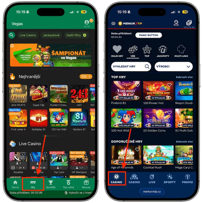 Online casino Chance vs MerkurXtip