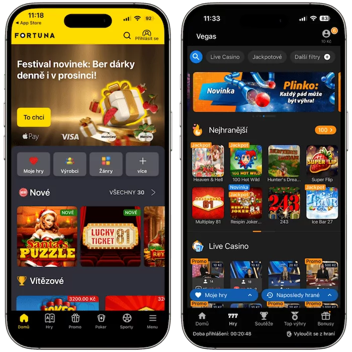 Online casino Fortuna vs Tipsport