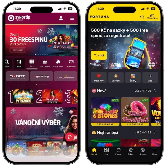 Online casino Synottip vs Fortuna