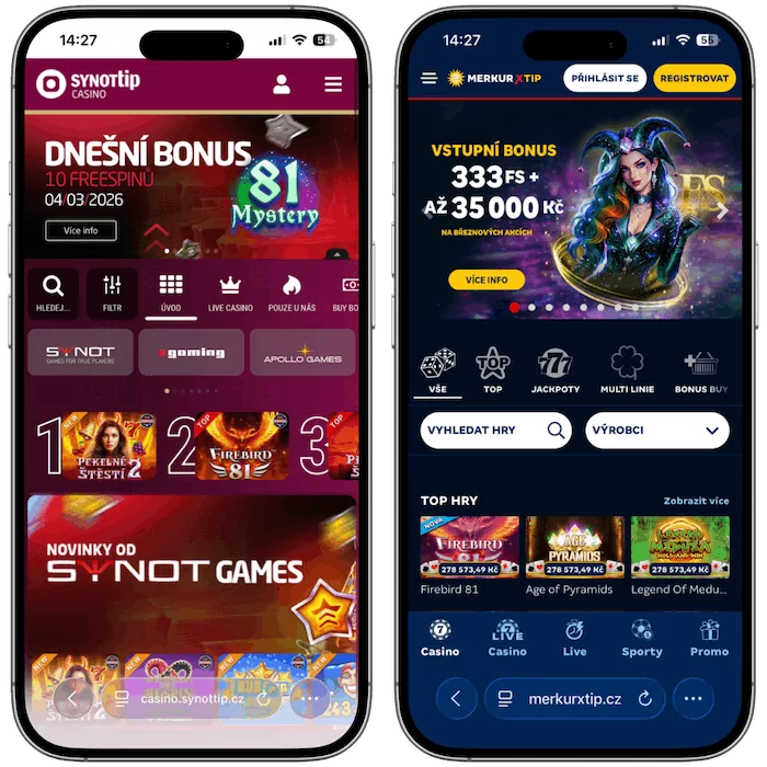 Online casino Synottip vs MerkurXtip