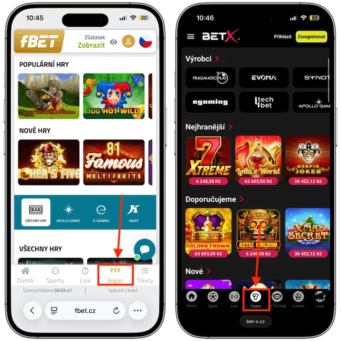 Online casino fBet vs BetX