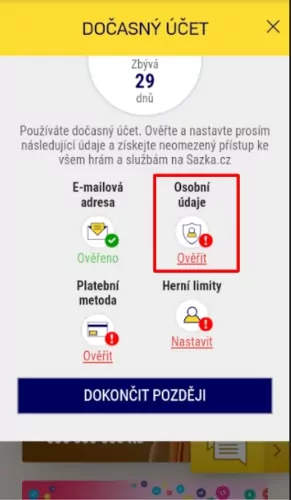 Ověření osobních údajů online