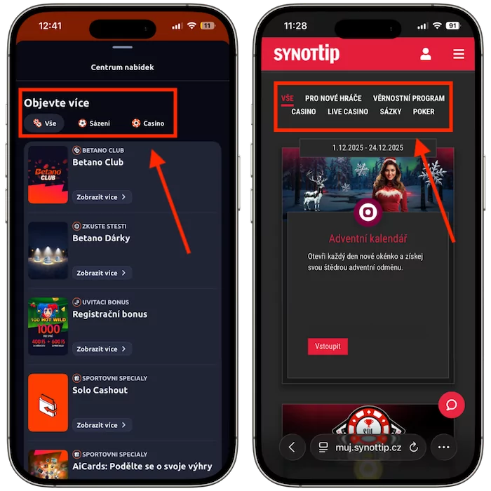 Promo akce Betano vs Synottip