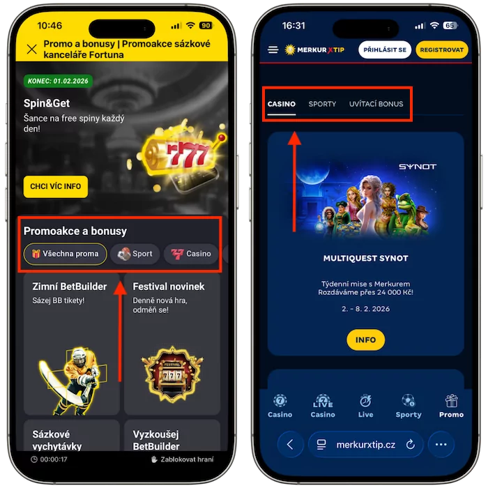 Promo akce Fortuna vs MerkurXtip