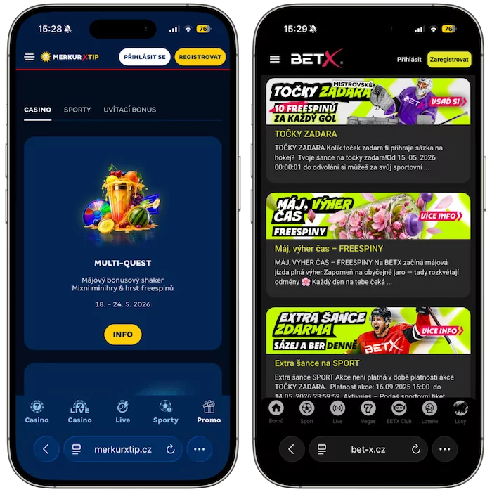 Promo akce Merkurxtip vs Betx
