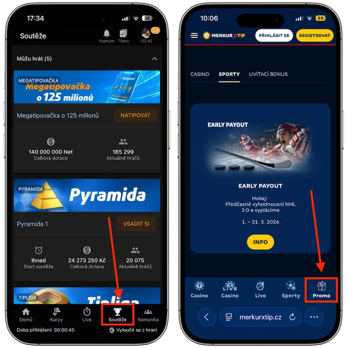 Promo akce Tipsport vs MerkurXtip
